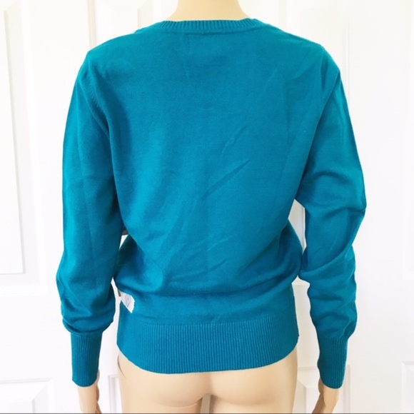 NWT st. John’s Bay 100% cotton V-neck sweater M - Picture 5 of 6